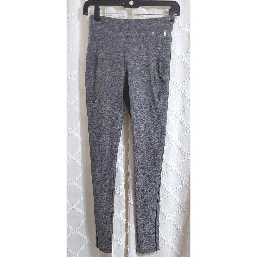 PINK Victoria's Secret Gray Heathered High Rise Pocket Leggings Medium